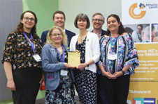 Members of EDG celebrating Athena SWAN gold recognition